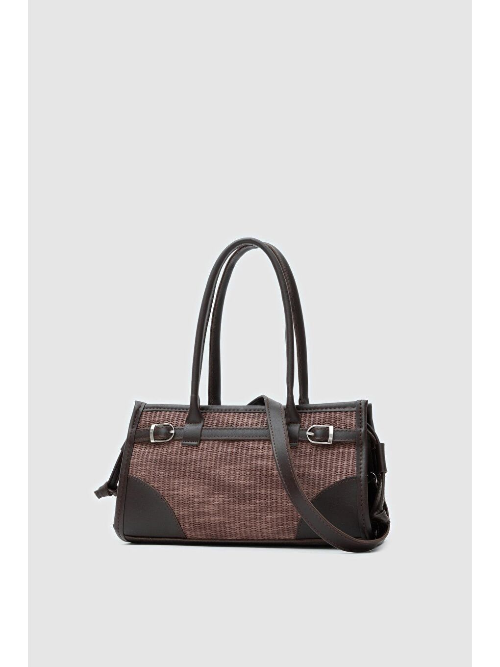 Maison Hasır Baget Çanta Kahverengi-6