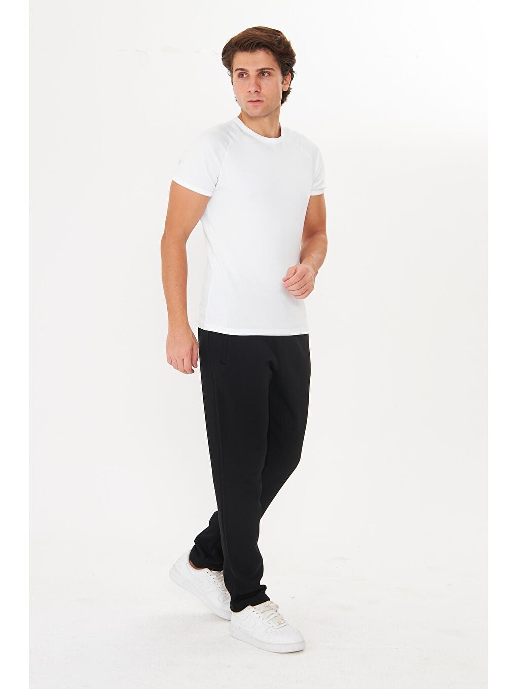 Erkek Kışlık 3 İplik Eşofman Altı Siyah 201302-S-5