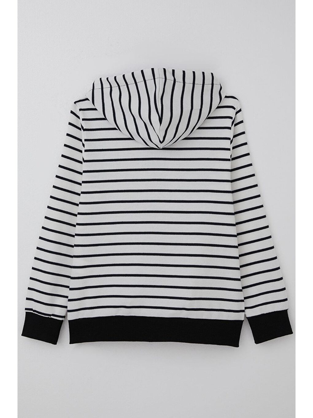 Erkek Çocuk Hırka Arma Detaylı Fermuarlı Kapüşonlu Beyaz (4-8 Yaş)-1