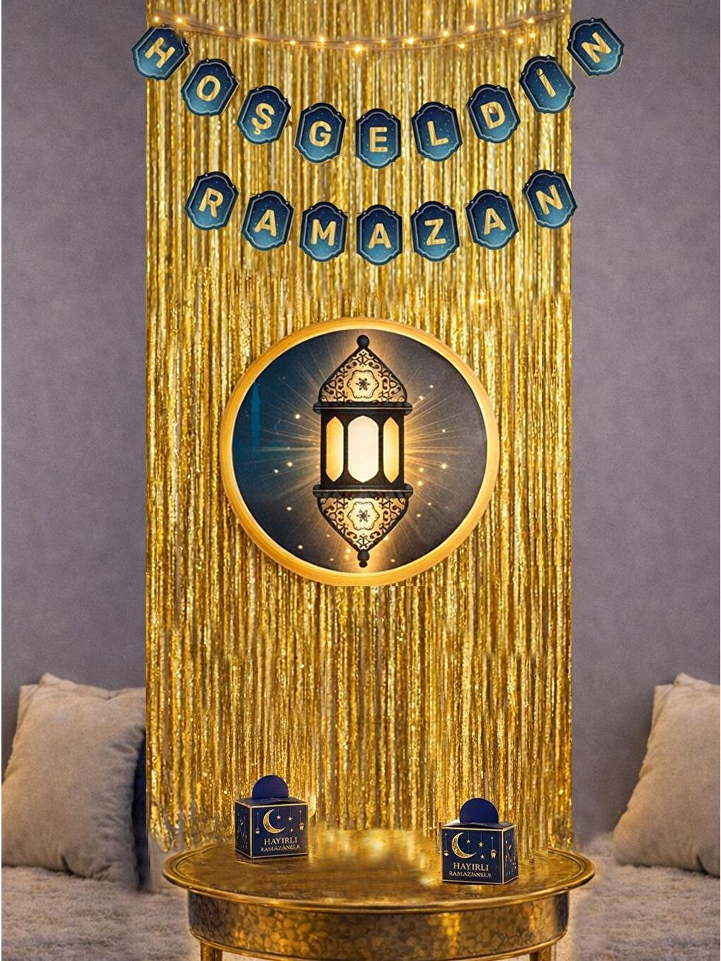 Karışık Hoşgeldin Ramazan Duvar Süsleme Seti Led Işıklı Set