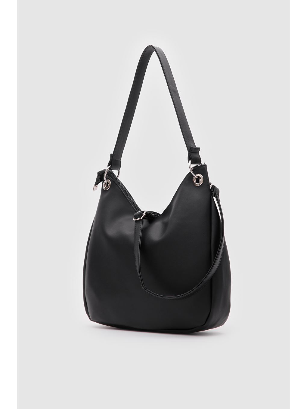 Valerie Oval Omuz Çantası Siyah-1