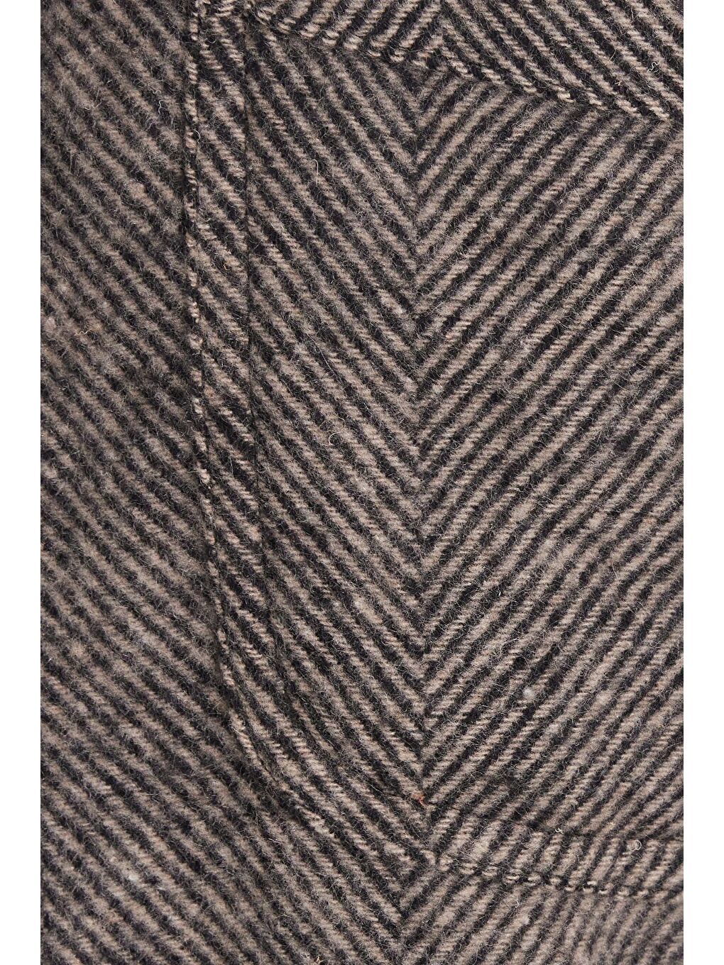 Bej Erkek Relax Fit Rahat Kesim Oduncu Tek Cepli Armürlü Vizon Apaş Yaka Kışlık Gömlek-5