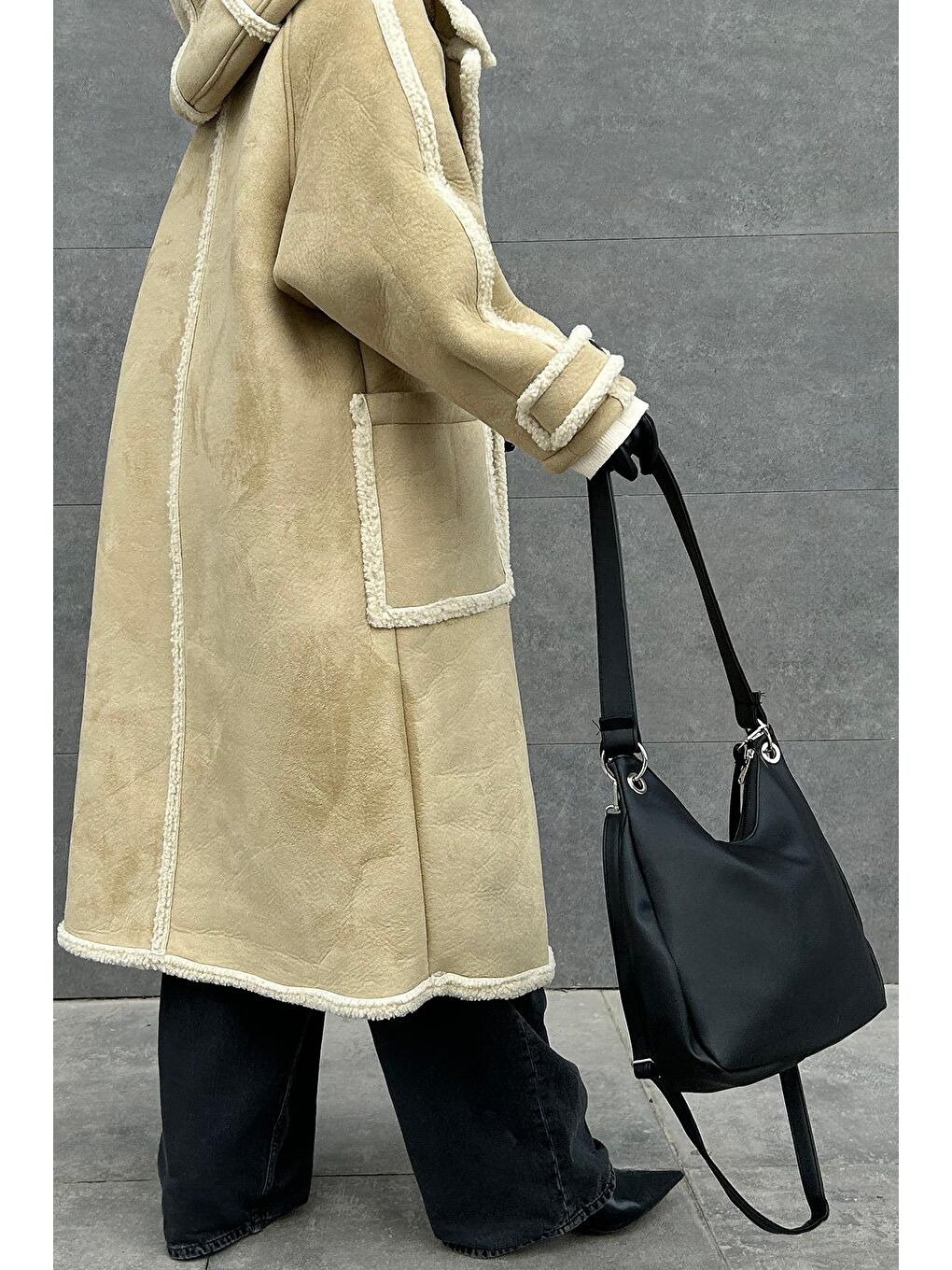 Valerie Oval Omuz Çantası Siyah-6