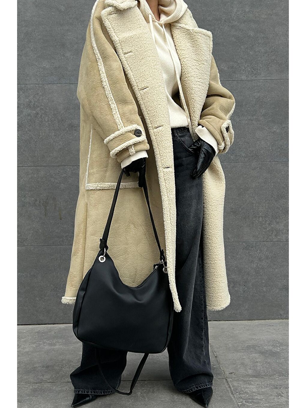 Valerie Oval Omuz Çantası Siyah-7