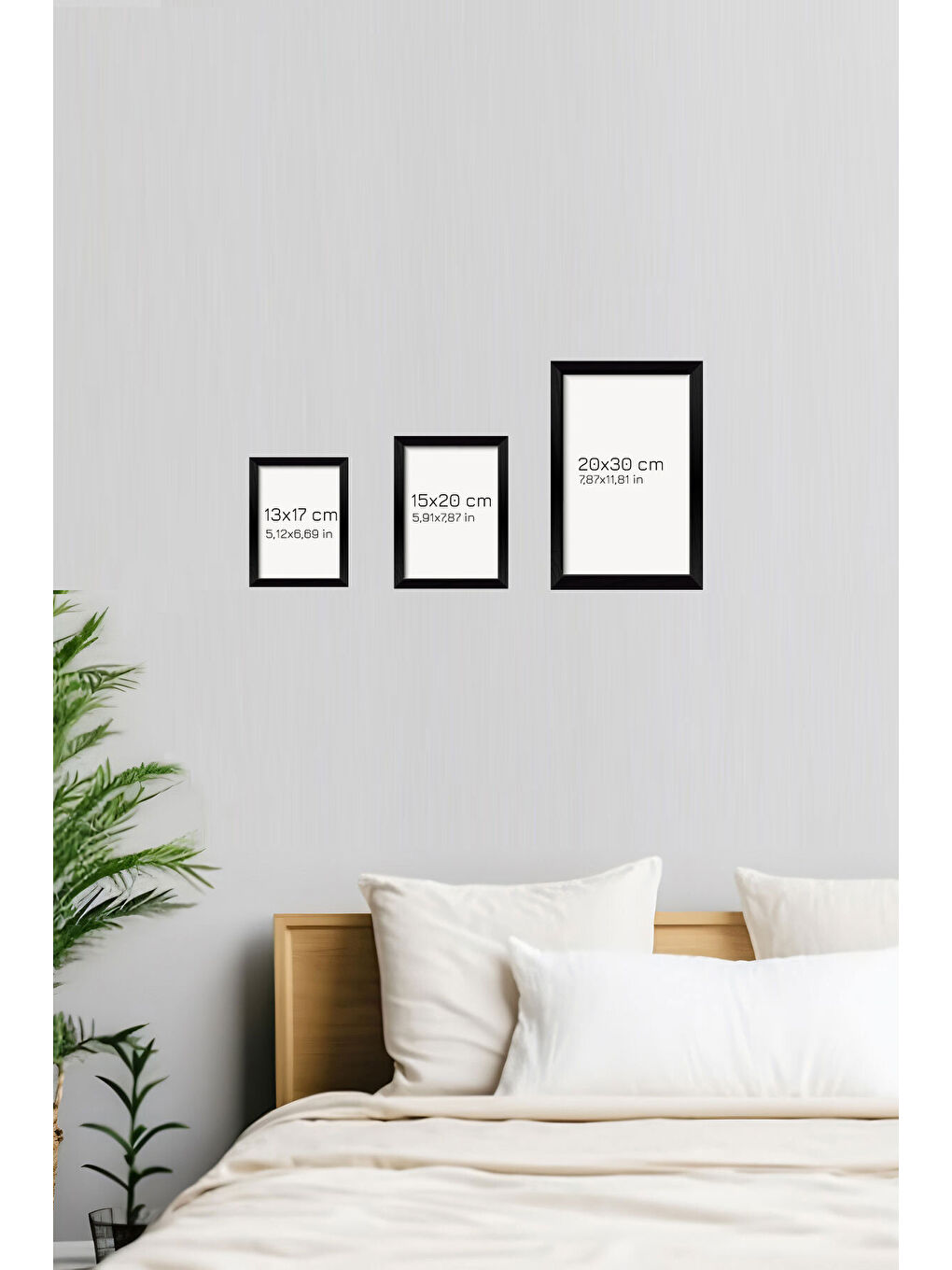 Beyaz 12 Parça Siyah Çerçeve Görünümlü Mdf Tablo Seti - 12ARTAVESSA5-1520-1