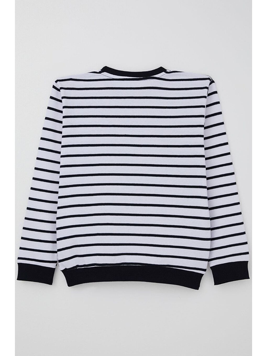 Erkek Çocuk Uzun Kollu Tişört Arma Detaylı Beyaz (4-8 Yaş)-4