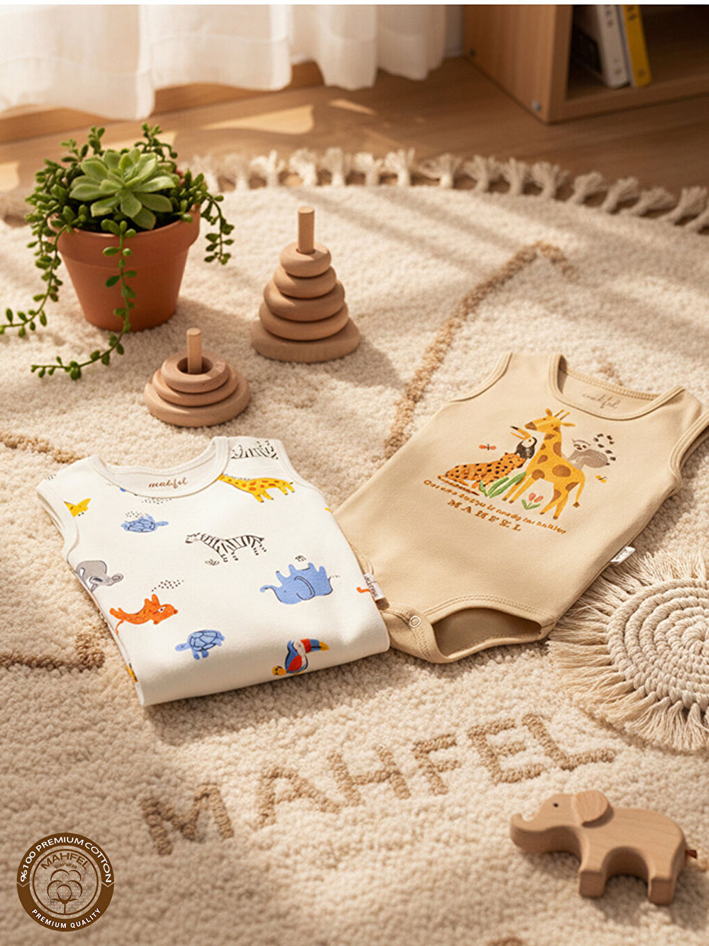 Gri 2'Li Atlet %100 Pamuklu Çıtçıtlı Bebek Body Zıbın 414-2