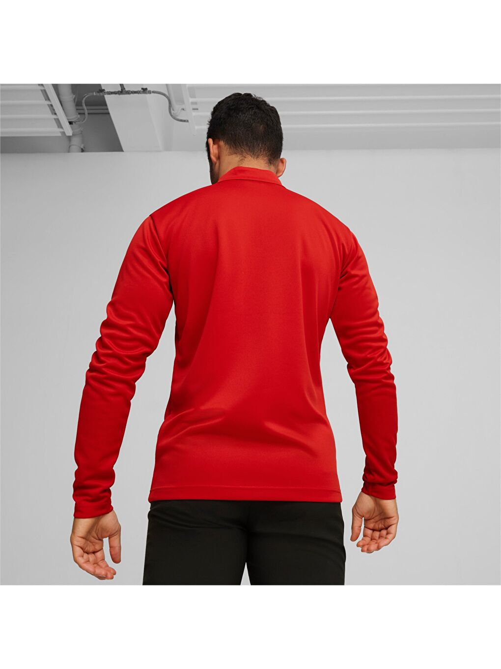 Kırmızı teamGOAL Football Erkek Çeyrek Fermuarlı Antrenman Üstü-3