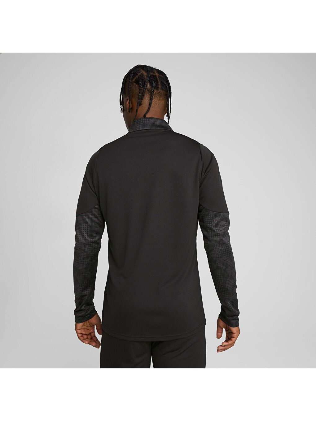 Siyah teamCUP Football Erkek Çeyrek Fermuarlı Üst-2