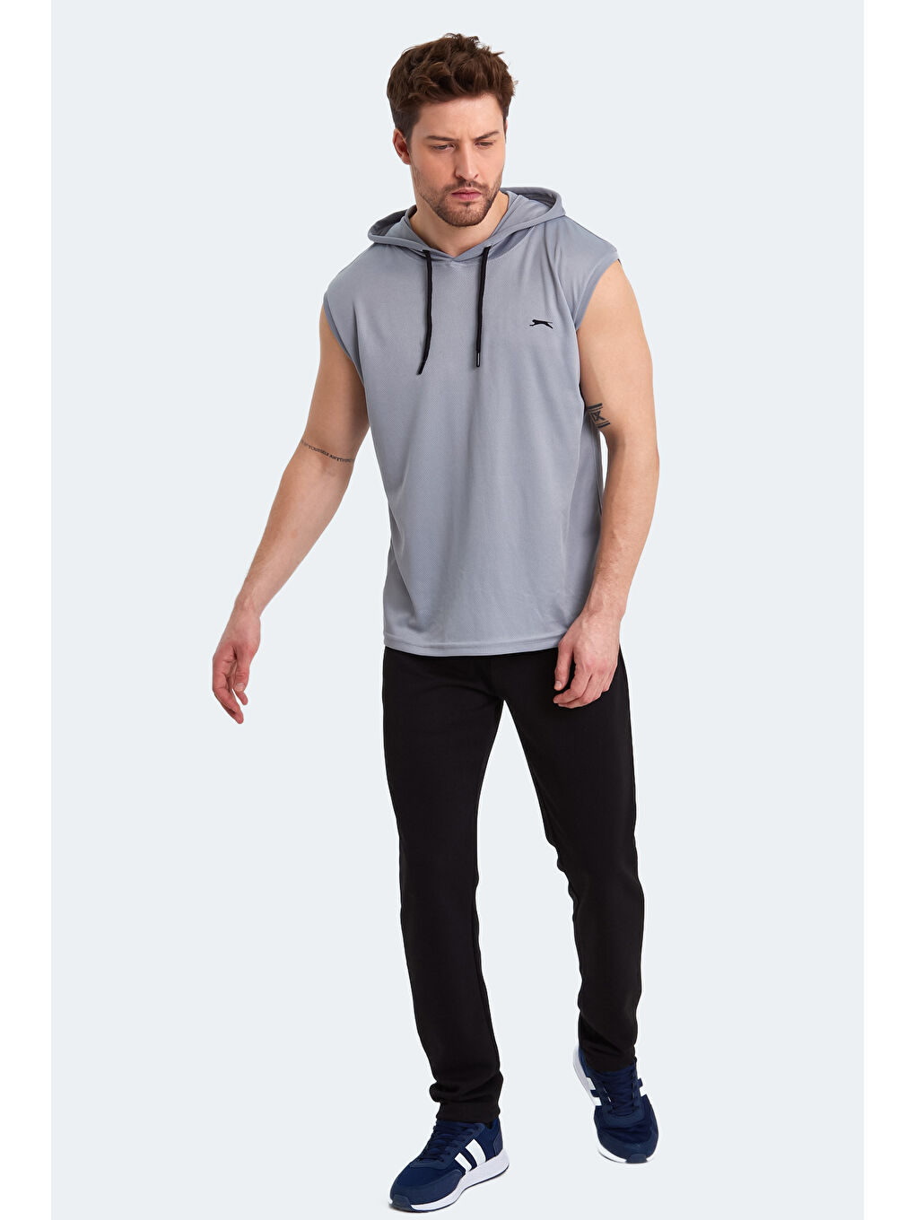 RAG Erkek Kolsuz Tişört Gri-6