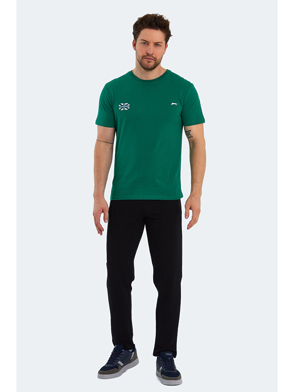 PACET Erkek Kısa Kol %100 Pamuk Tişört Yeşil-6