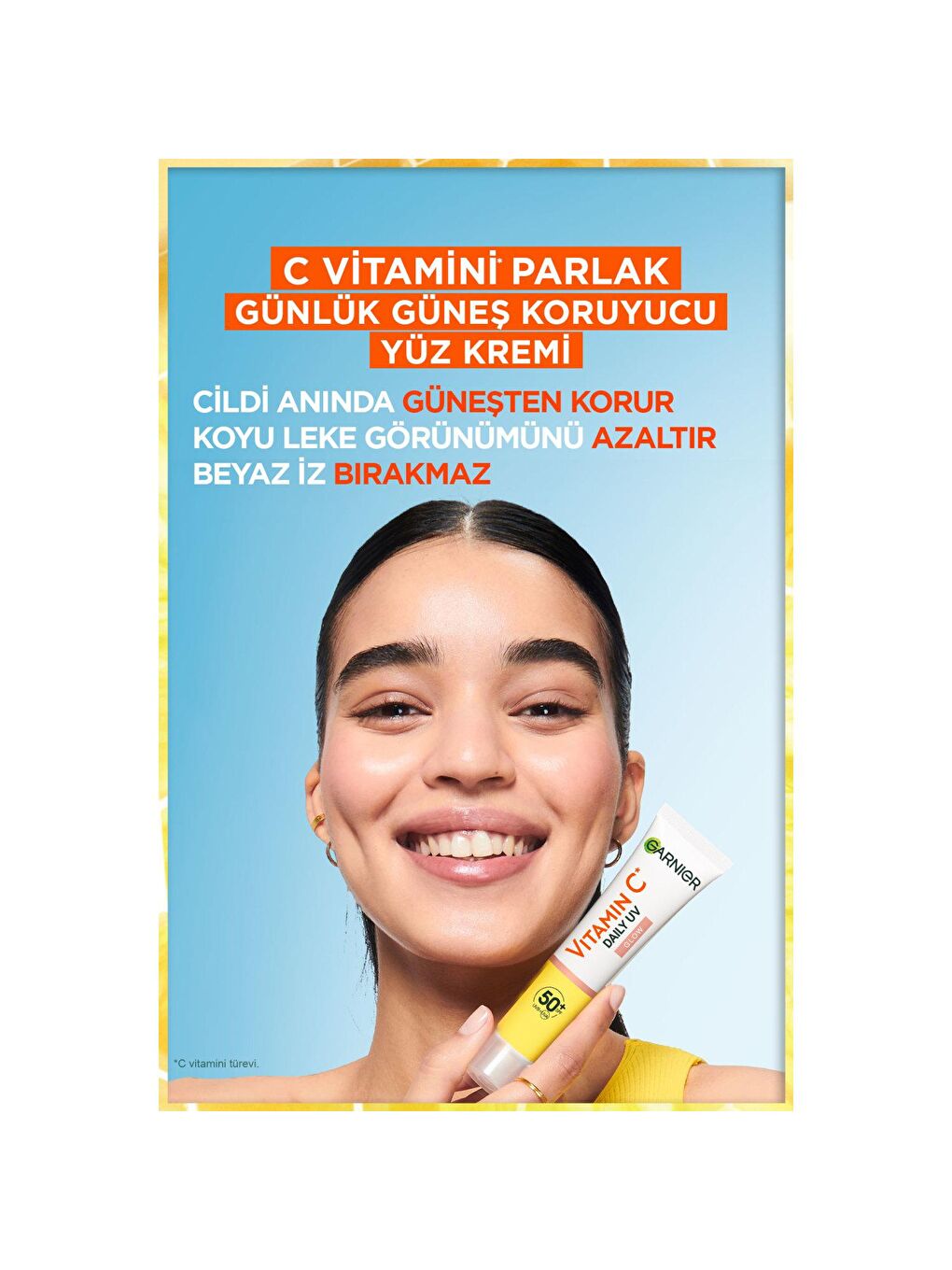 GARNIER Beyaz C Vitamini Parlak Günlük Güneş Koruyucu Fluid Yüz Kremi Görünmez Doku SPF50+ 40ml - 2