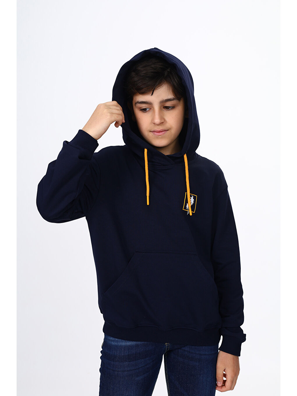 Lacivert Erkek Çocuk Baskılı Sweatshirt-4