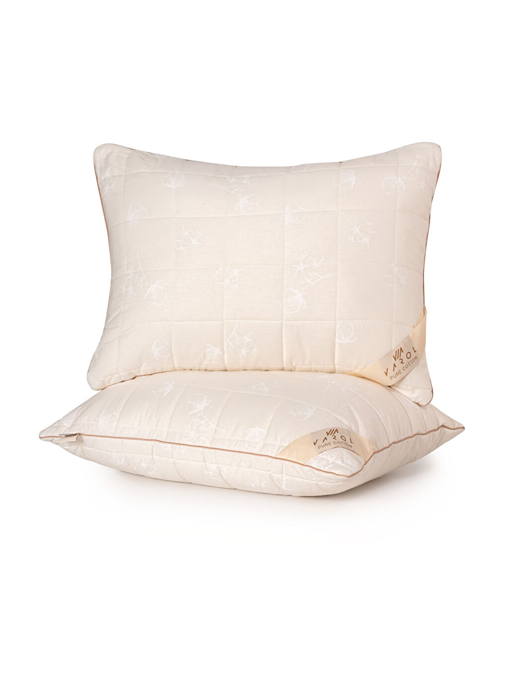 Ekru Pure Pamuk Pamuk Yastık (50x70 cm) – %100 Pamuk Kılıf | Bez Çantalı-1