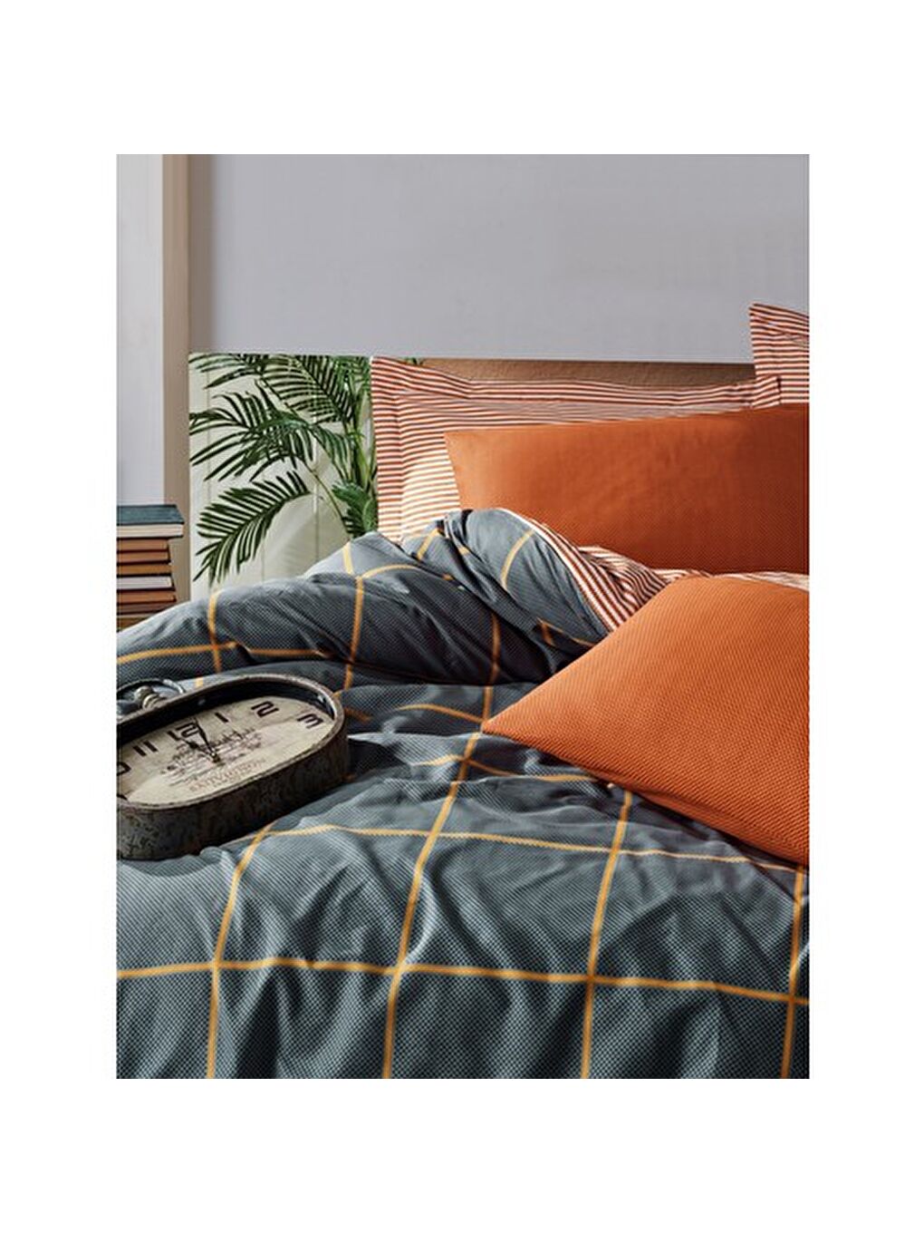 Karışık Pamuk Box Modern Çift Kişilik Nevresim Takımı Stark Tarcin-1