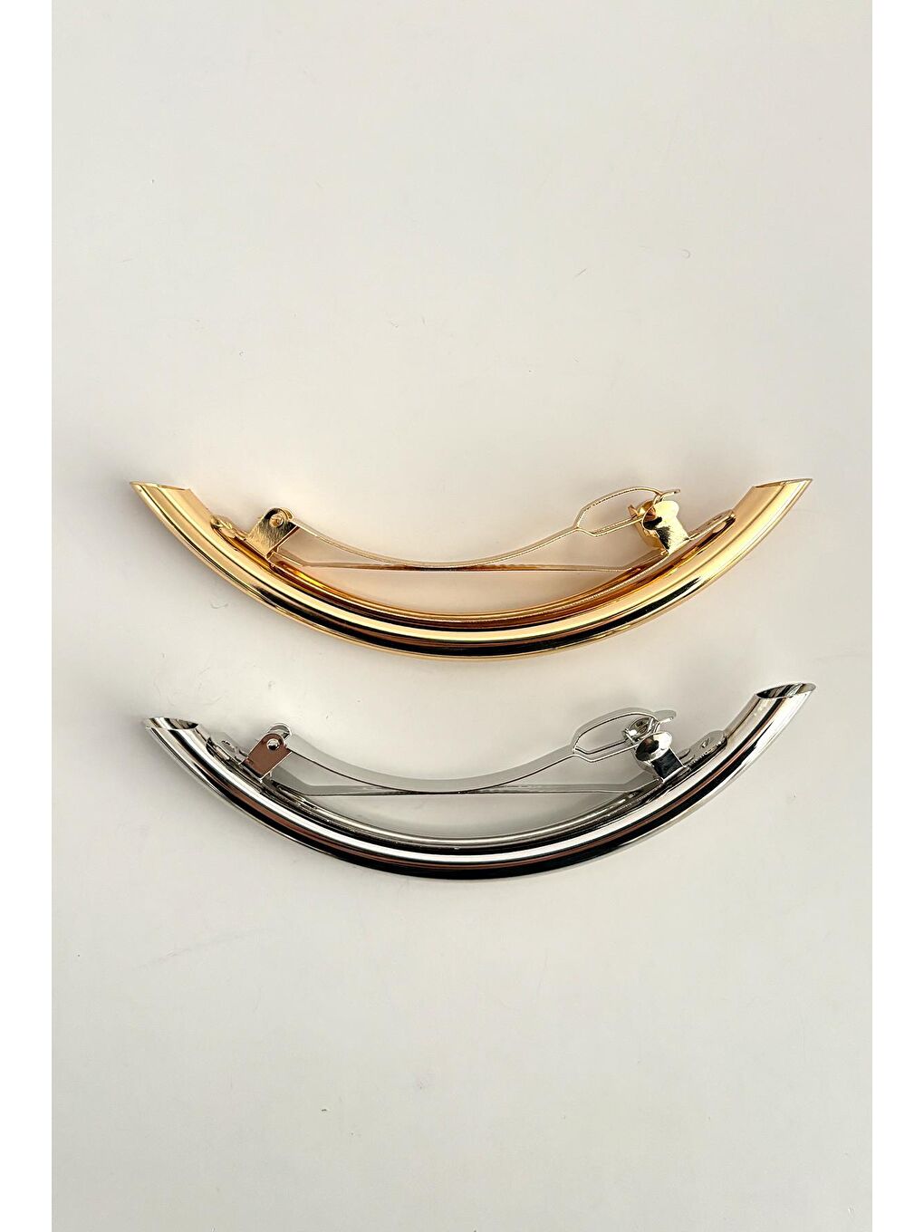 Gri Düz Metal Minimalist Otomatik Toka Seti 2'li Paket-1