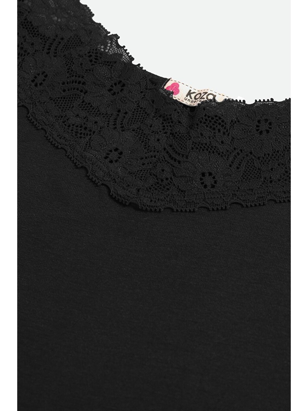 Kadın Viskon   Yumuşak Dokulu İkili Dantelli Siyah Gecelik Sabahlık Takım-3