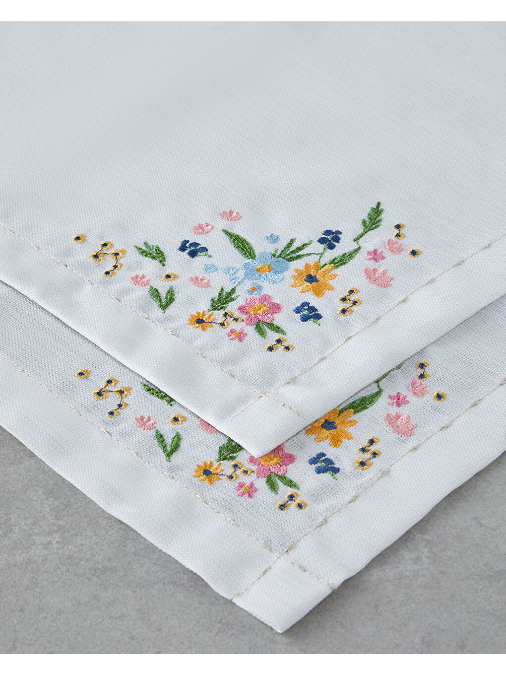 Beyaz Euphoria Polyester 2'li Misafir Peçetesi 38x38 cm Renkli-2