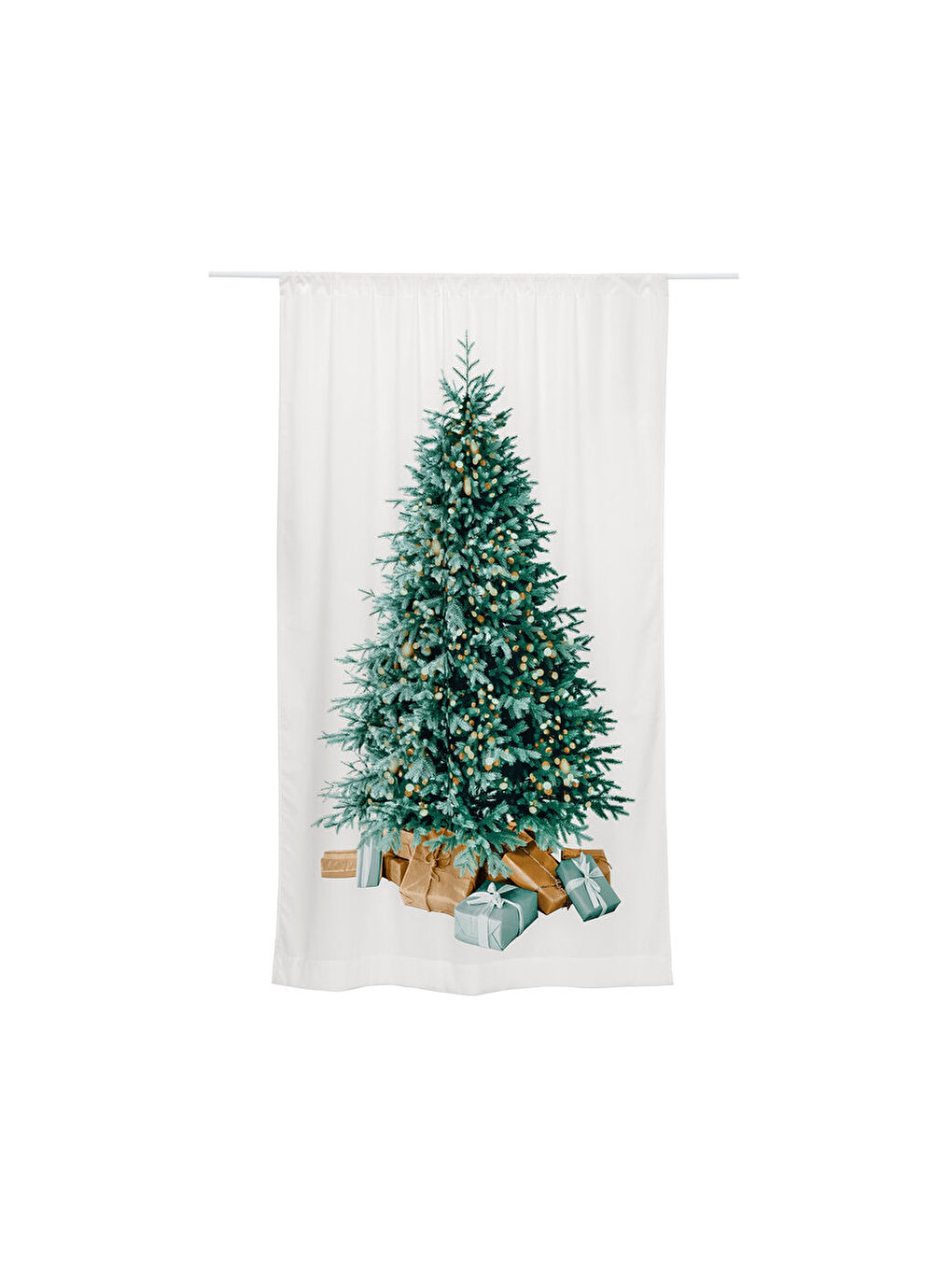 Beyaz Motifli Perde-1