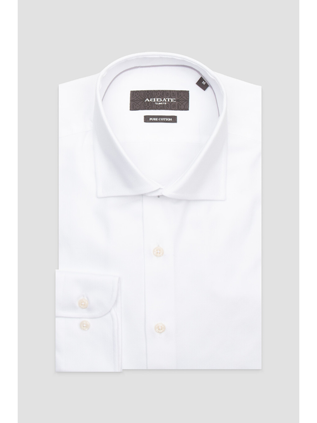 Marco Twill Pamuklu Slim Fit Beyaz Klasik Yaka Erkek Düz Gömlek-3