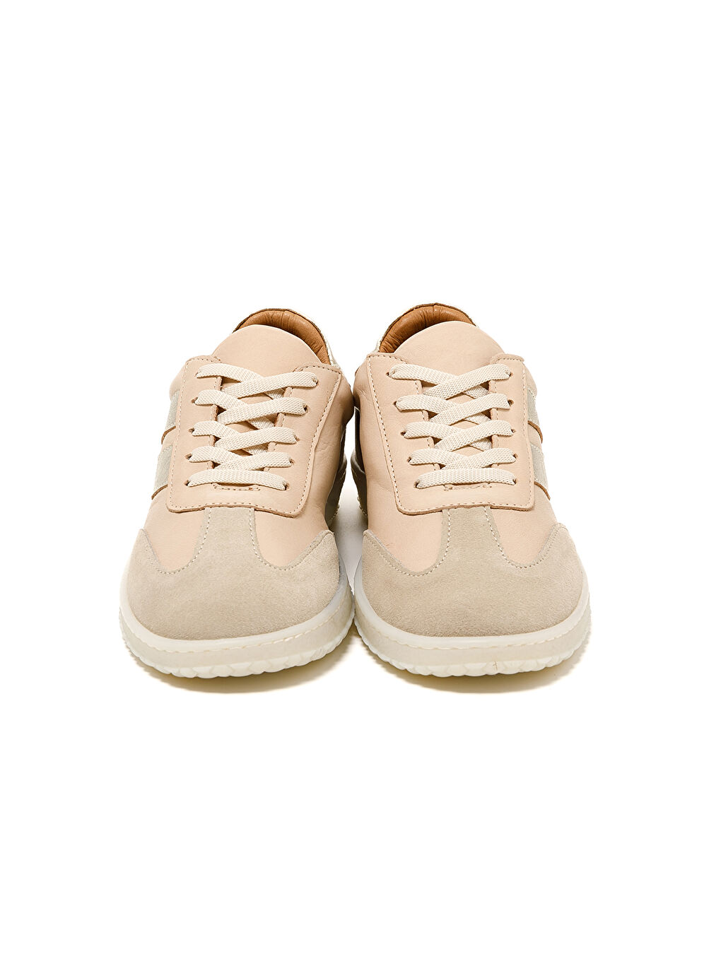 Kadın Sneaker ( Günlük) RC-25Y-055-M2004 Bej Süet-Beyaz Cilt-Gold-3