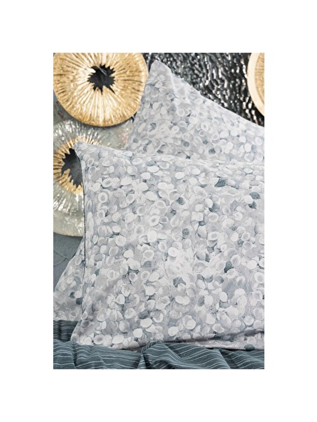 Karışık Pamuk Box Minimal Çift Kişilik Nevresim Takimi Molly Antrasit-1