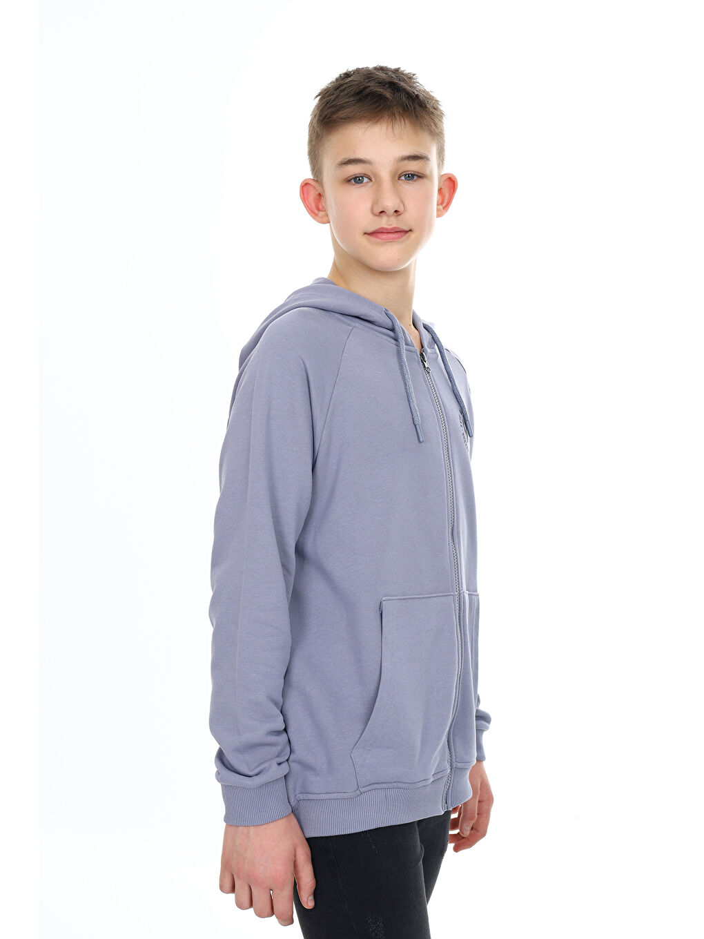 Gri Erkek Çocuk Baskılı Hırka-4