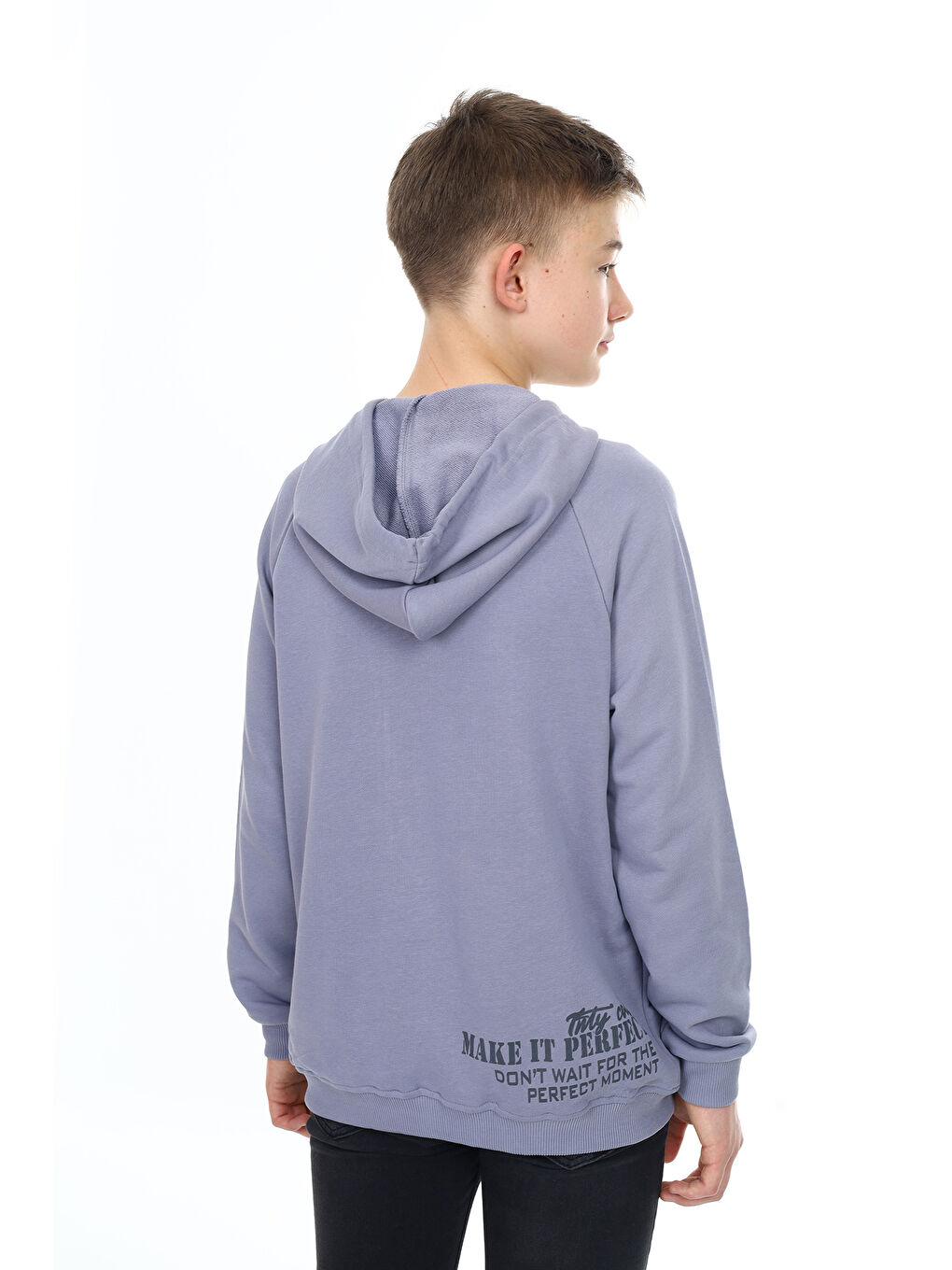 Gri Erkek Çocuk Baskılı Hırka-5