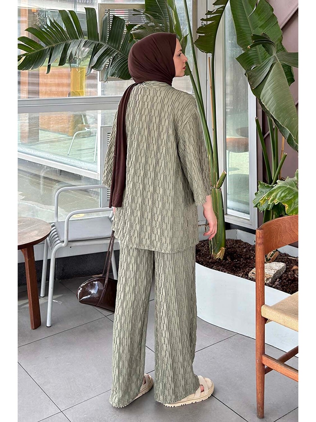 Raşel Kimono Takım Çağla Yeşili-3