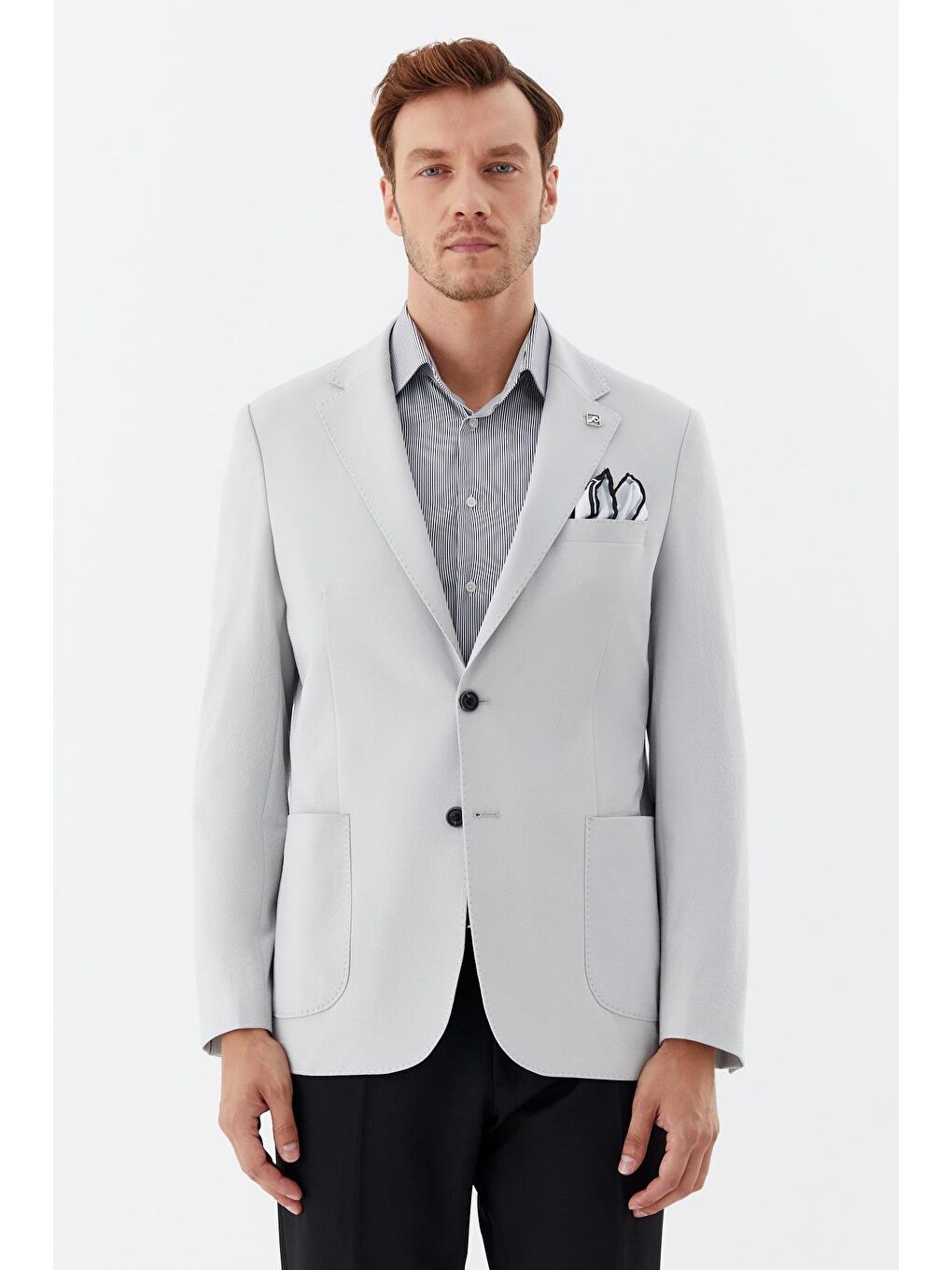 Mono Yaka Blazer Erkek Ceket Gri