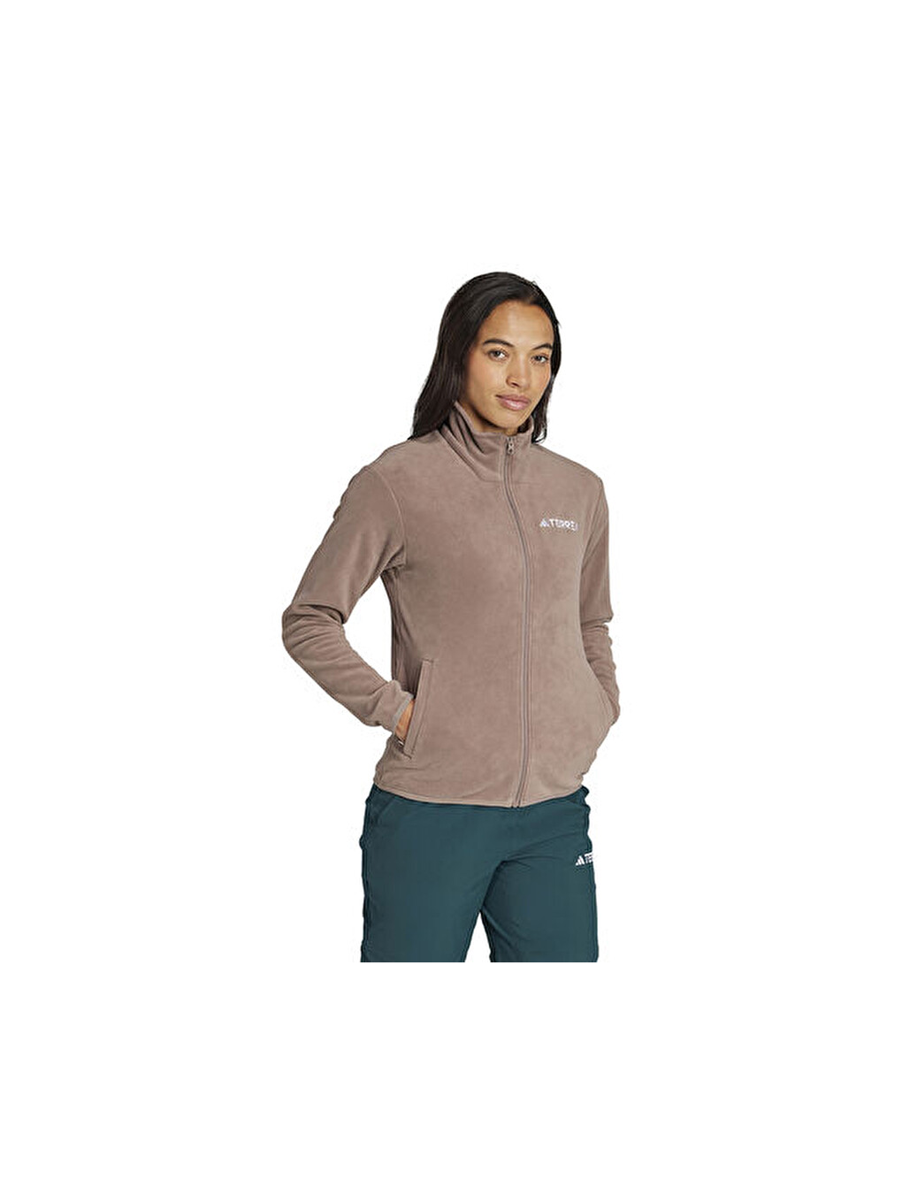 W Terrex Mt Ess Fz Fl Kadın Outdoor Ceketi Jm3112 Kahverengi-2