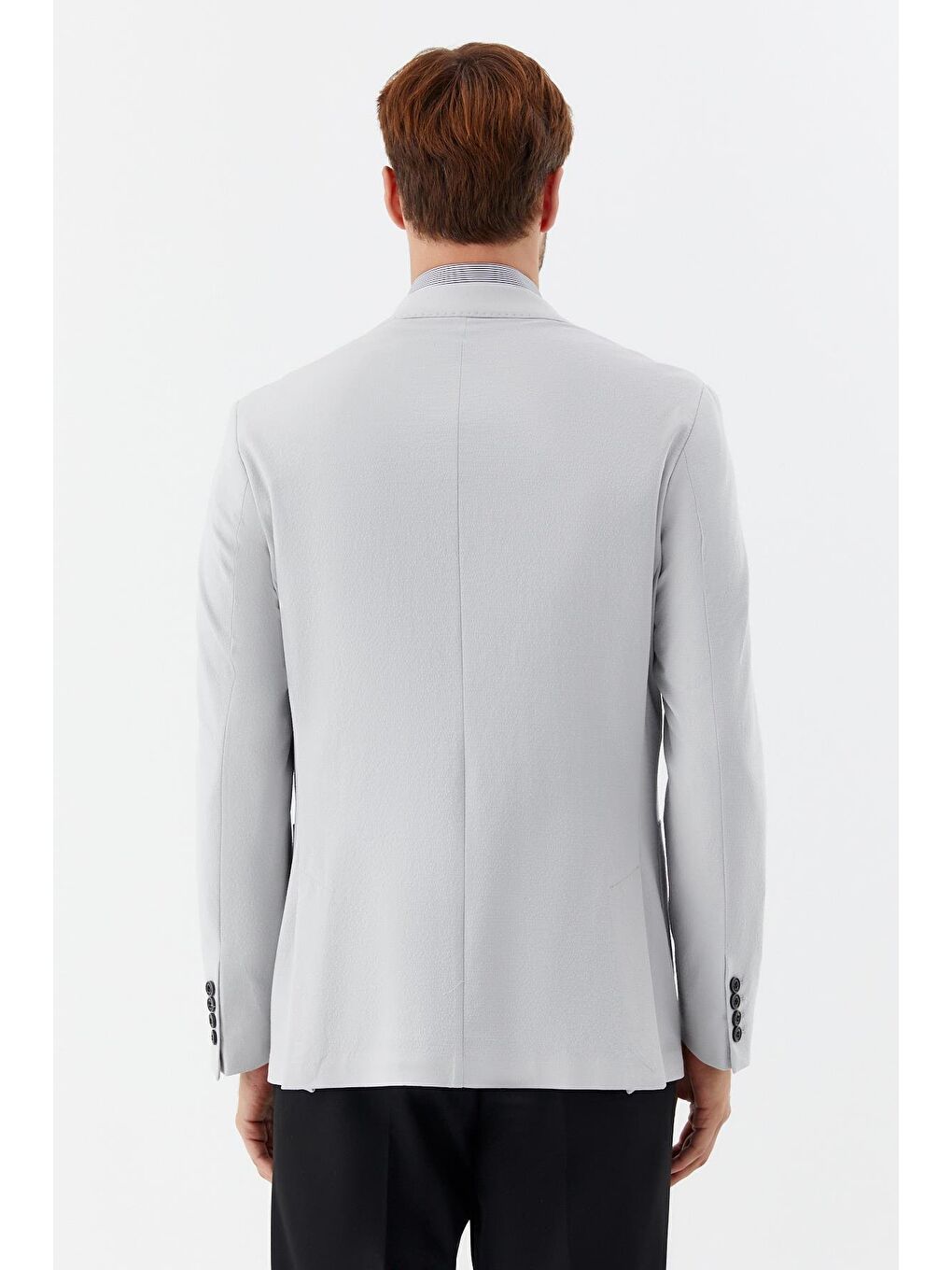 Mono Yaka Blazer Erkek Ceket Gri-4
