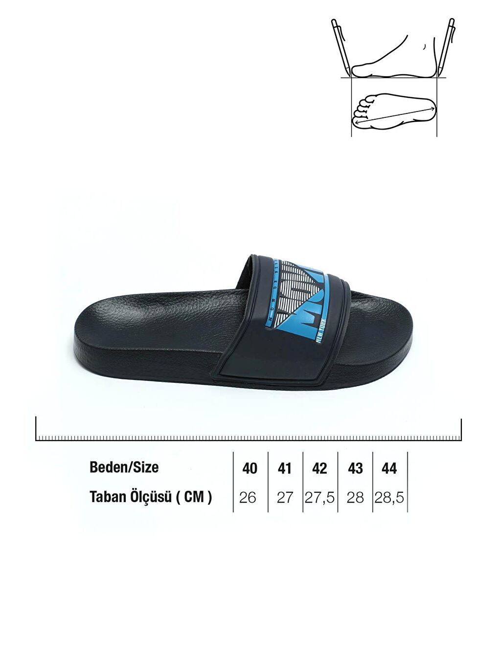 Lacivert Yazlık Erkek Terlik-1