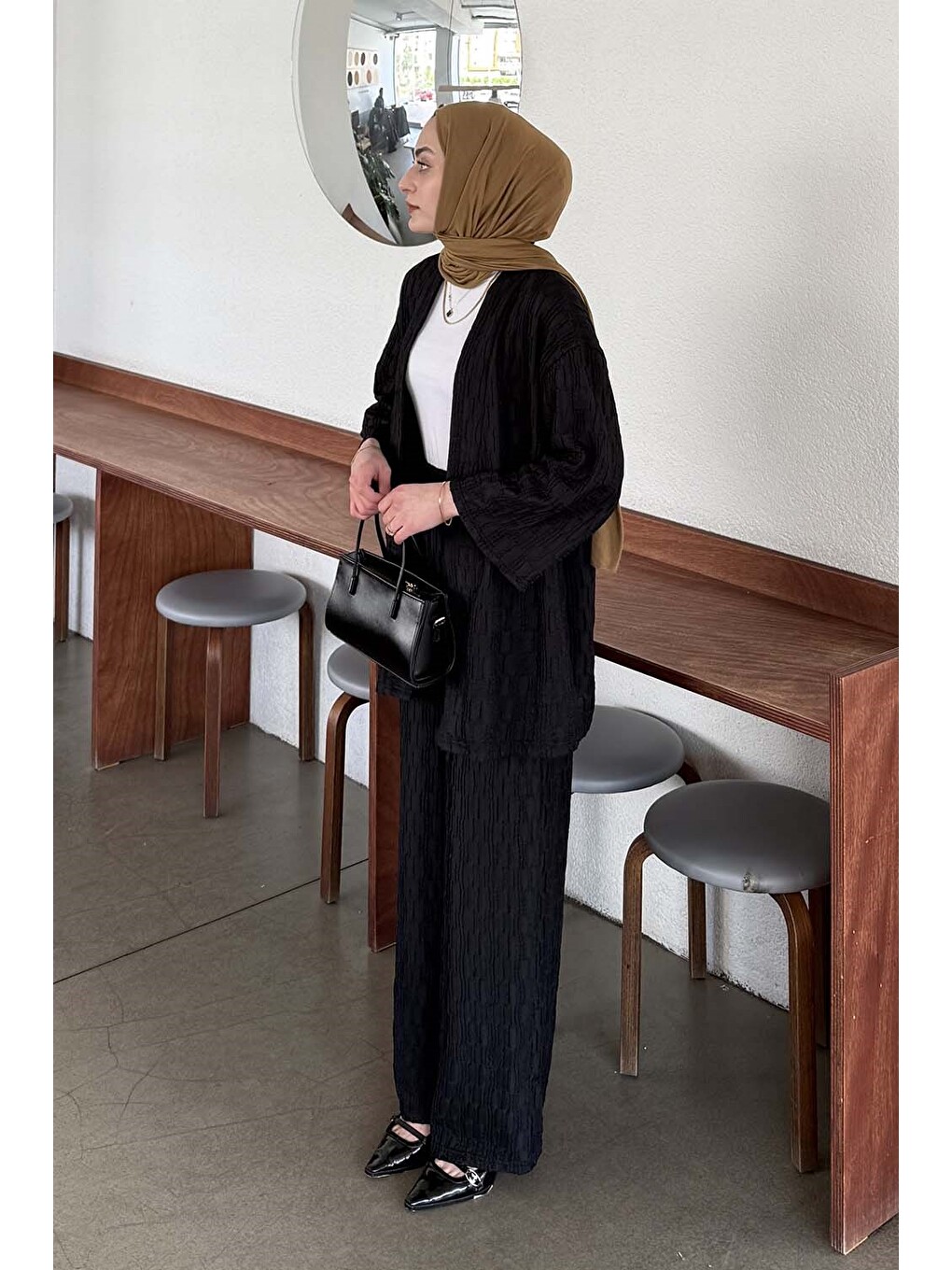Raşel Kimono Takım Siyah-1