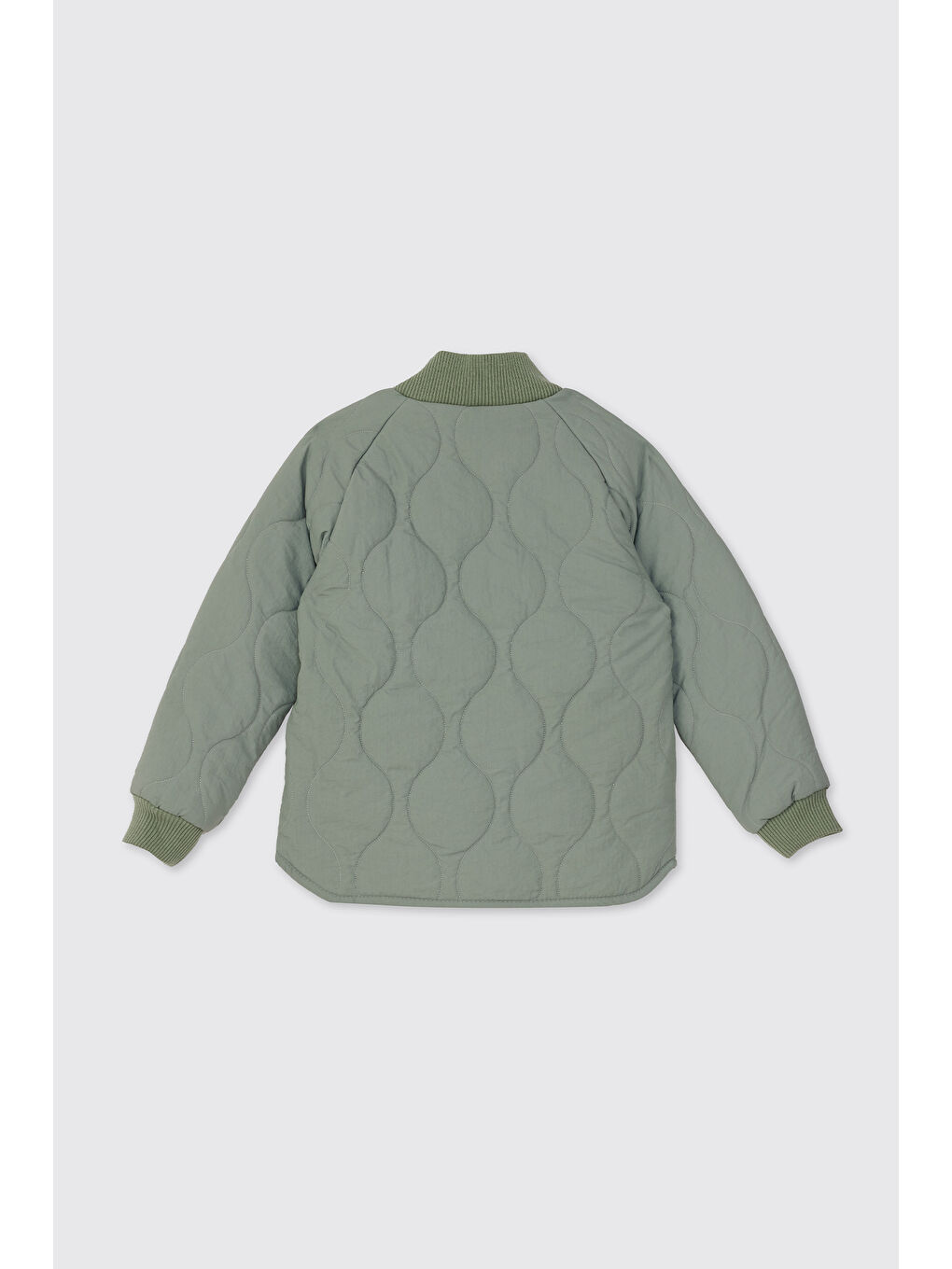 Kız Çocuk Yeşil Kapitone Mont-1