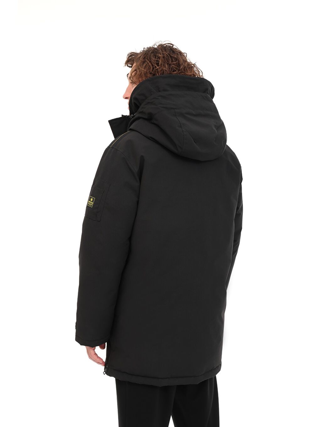 ML ENIGMA 3LE-86 5PR Siyah Erkek Uzun Kaban Mont-1