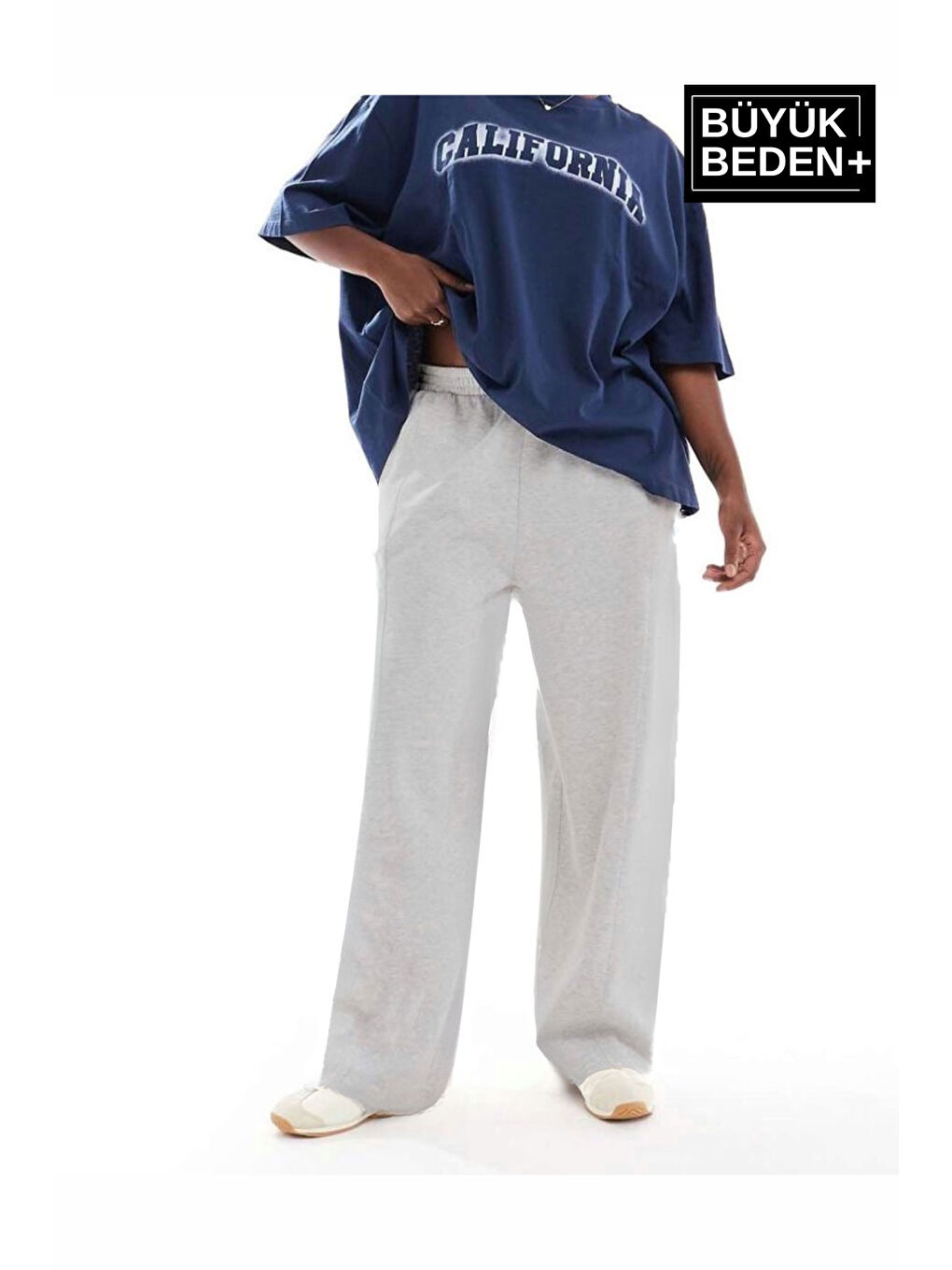 Siyah Ikili  Reçme Paça İnce Erkek Büyük Beden Eşofman Altı SPR25BEA52-2-2