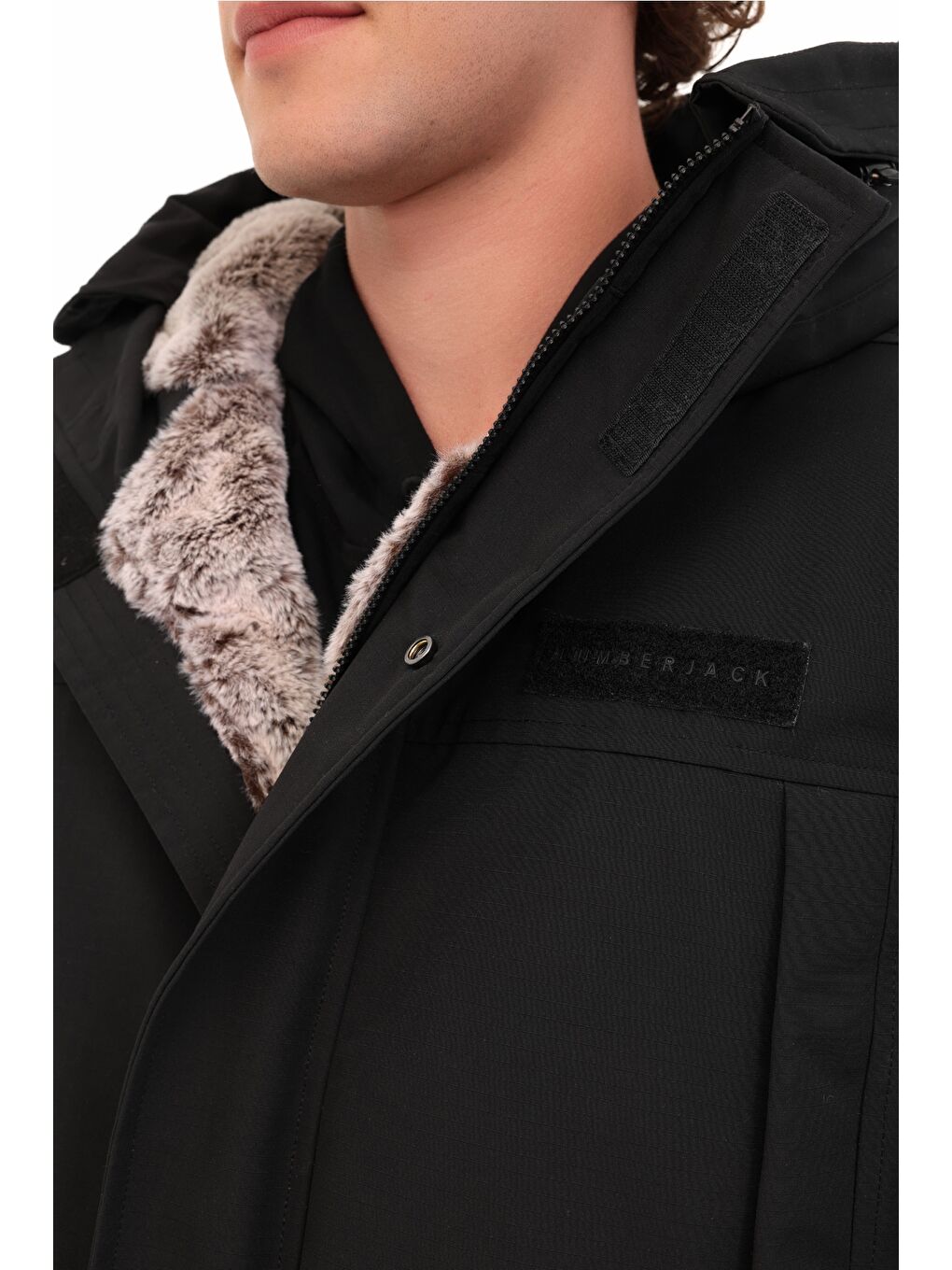 ML ENIGMA 3LE-86 5PR Siyah Erkek Uzun Kaban Mont-3