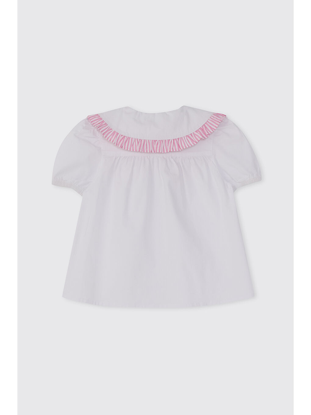 Kız Bebek Geniş Yakalı Beyaz Gömlek-1