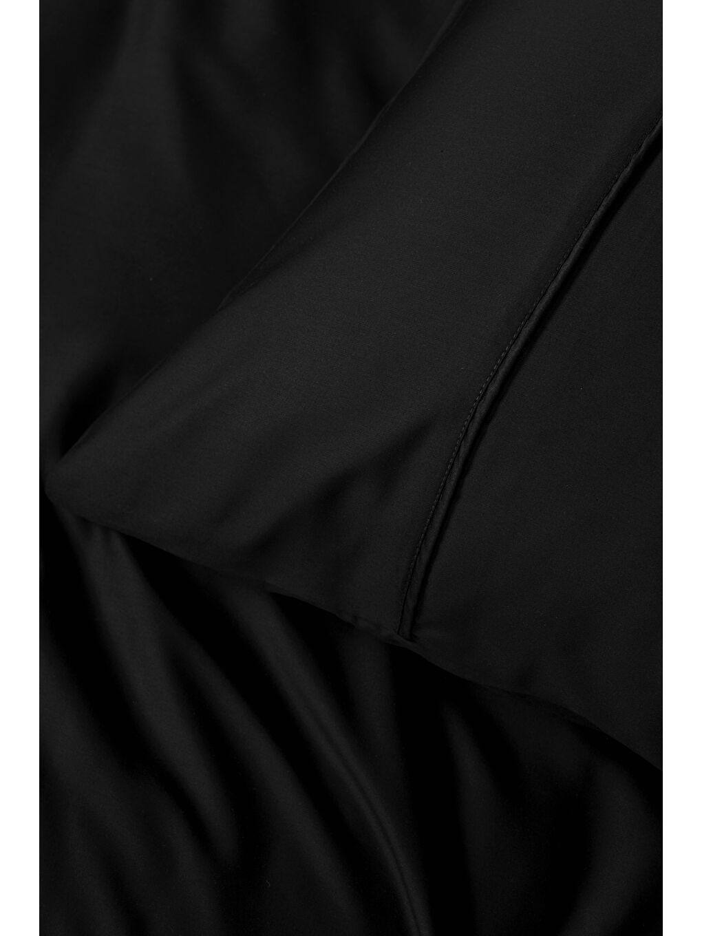 Karışık Pamuk Box Silky Saten Çift Kişilik Nevresim Takımı Siyah-3
