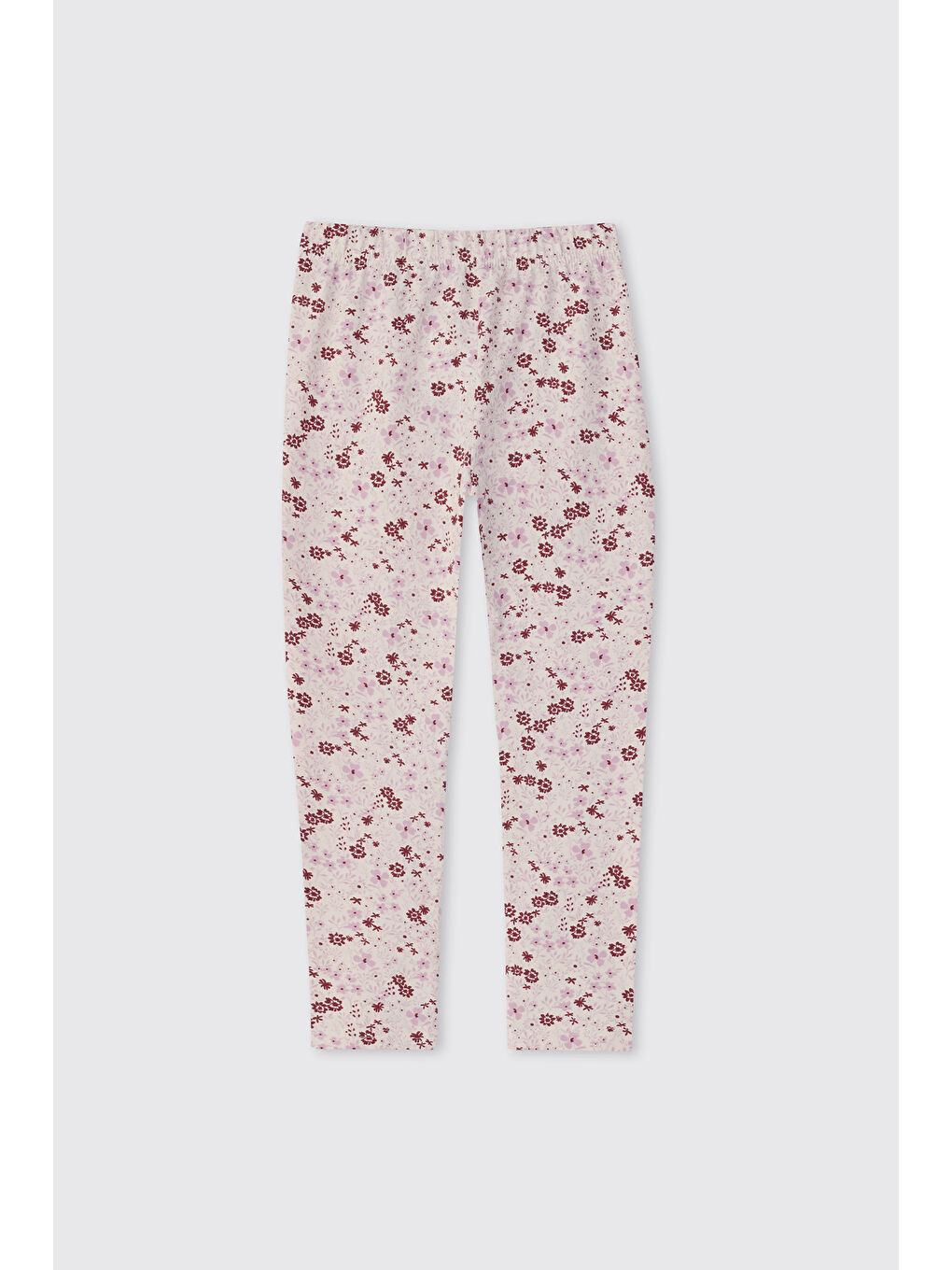 Kız Çocuk Desenli Ekru Tayt-2