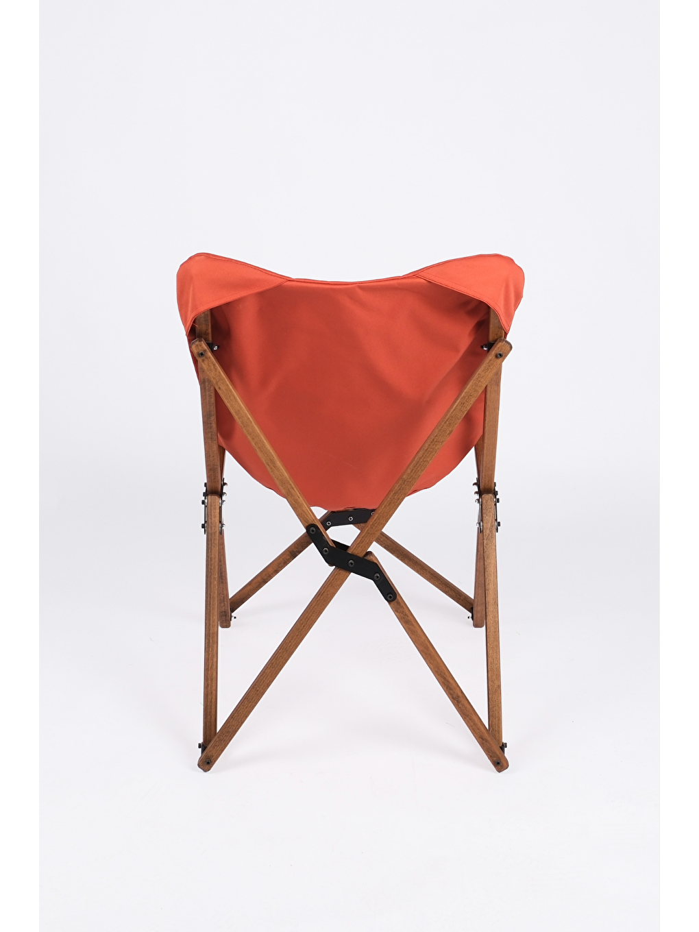 Kahverengi İskelet –Kiremit Kılıf Ahşap Katlanır Kamp & Bahçe Sandalyesi-2