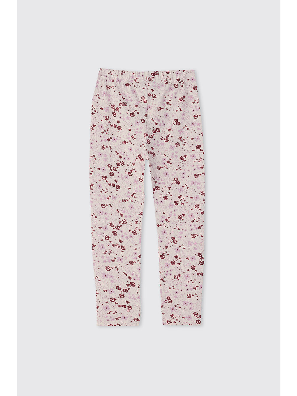 Kız Çocuk Desenli Ekru Tayt-3