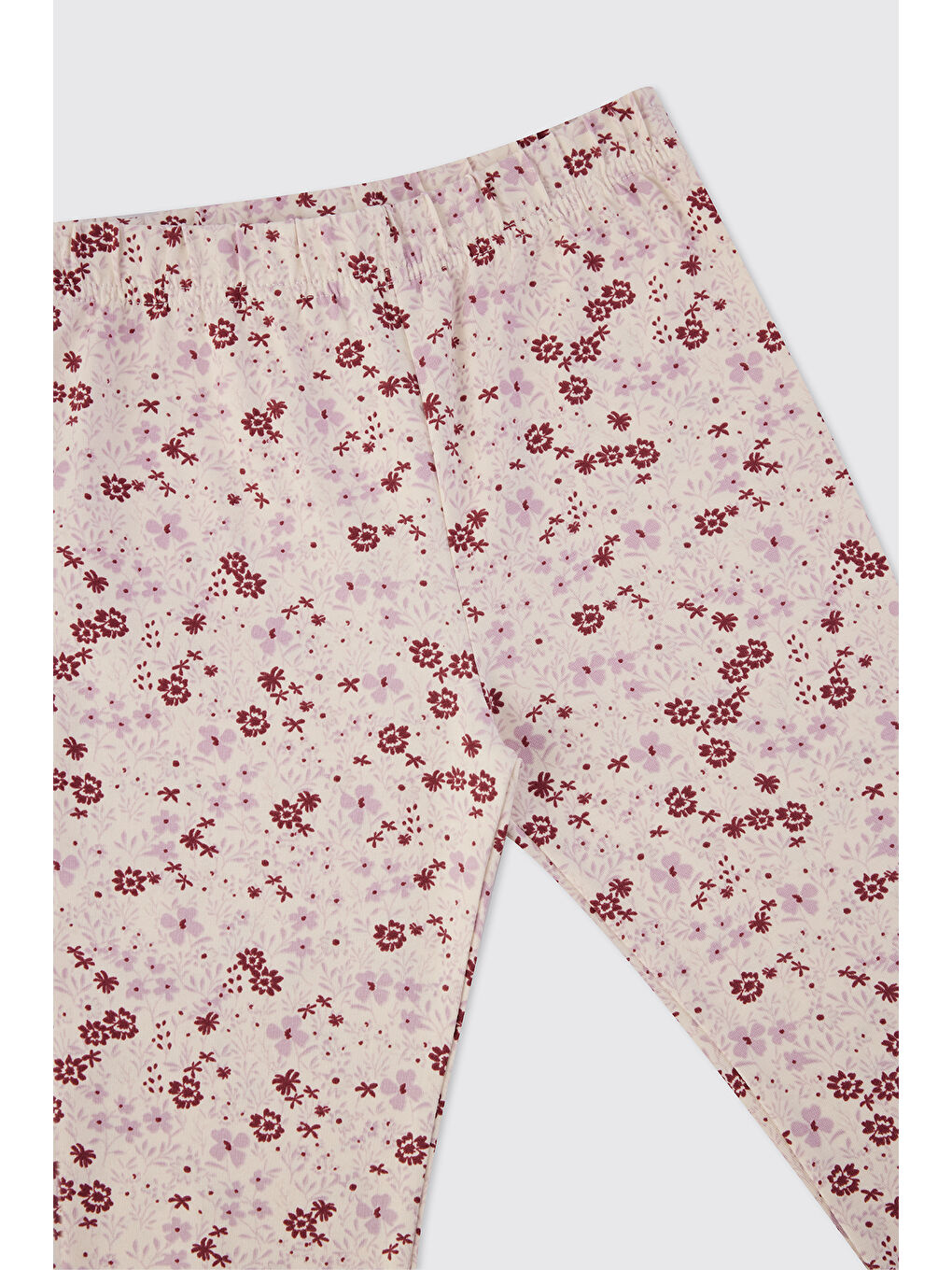 Kız Çocuk Desenli Ekru Tayt-4