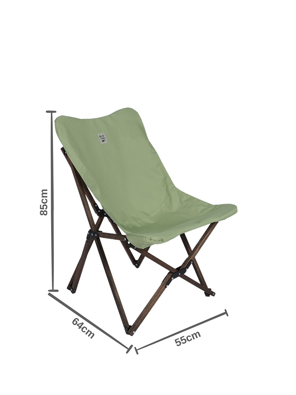 Turkuaz Antrasit İskelet –Su Yeşili Kılıf Ahşap Katlanır Kamp & Bahçe Sandalyesi-1
