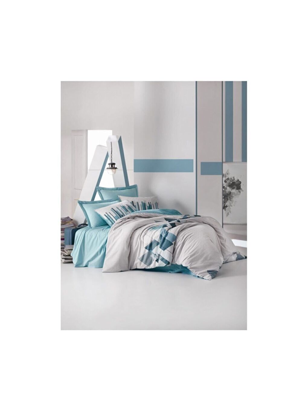 Karışık Pamuk Box Modeline Çift Kişilik Nevresim Takımı Nesto Petrol