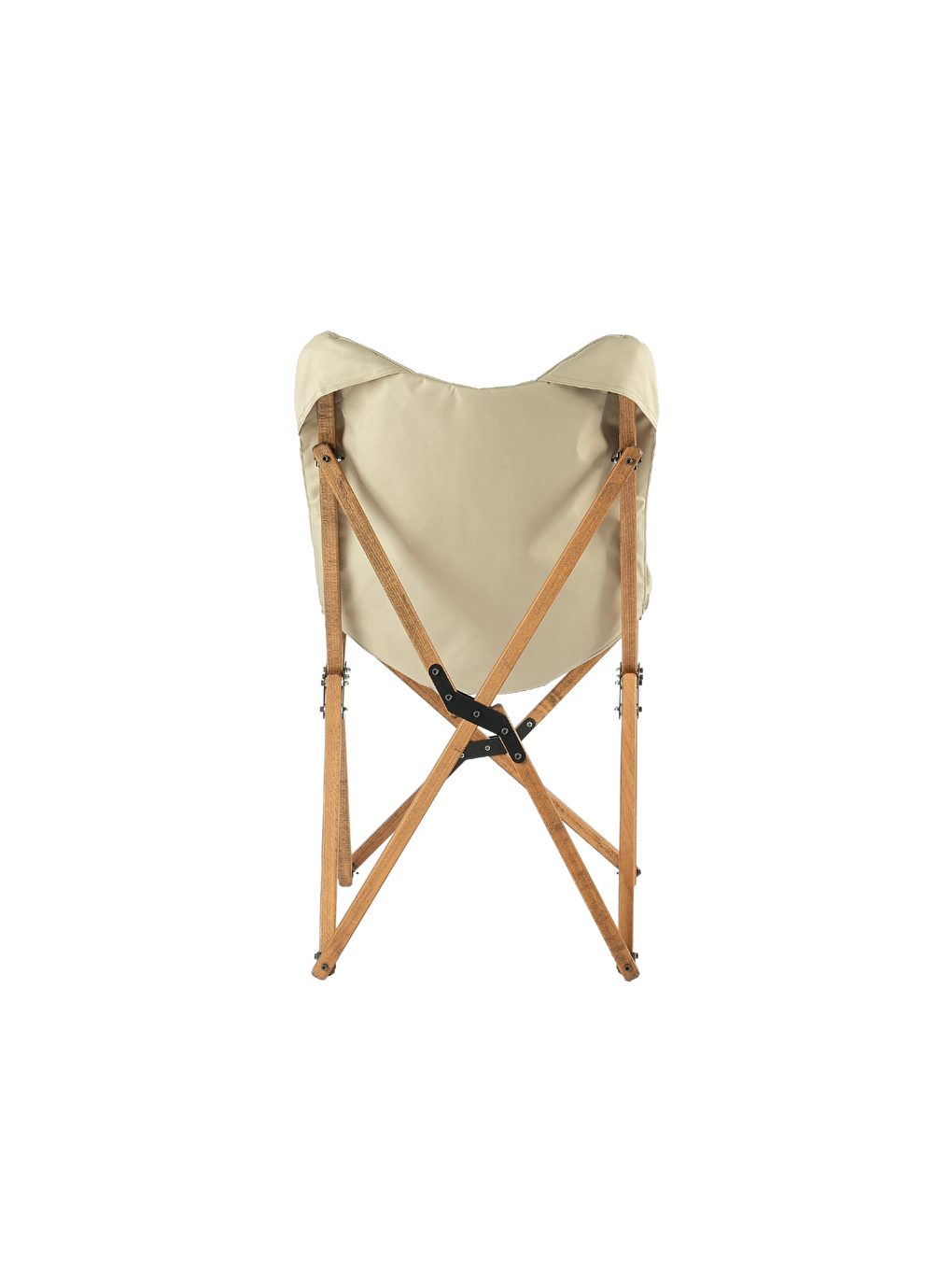 Kıds Katlanır Ahşap Kamp Bahçe Sandalyesi Kahverengi İskelet Yeşil Kılıf-2