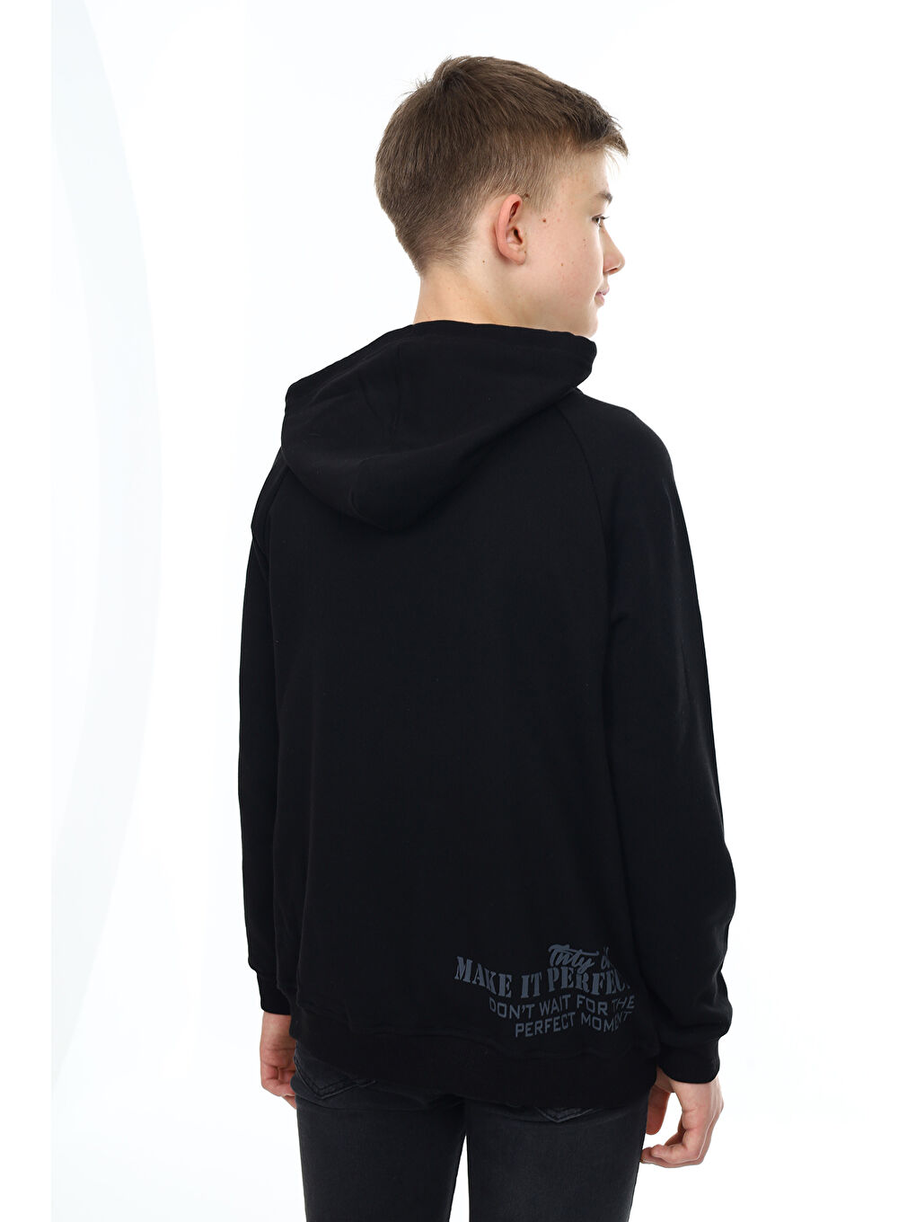 Siyah Erkek Çocuk Baskılı Hırka-3