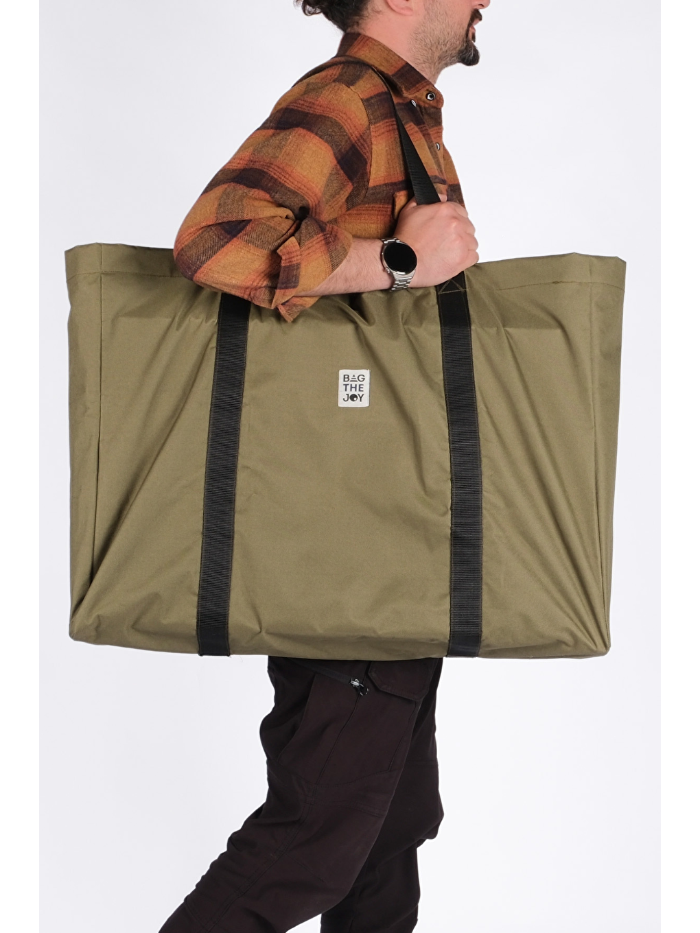 Bag The Joy Ahşap Katlanır Kamp & Bahçe Rafı - Antrasit - 4