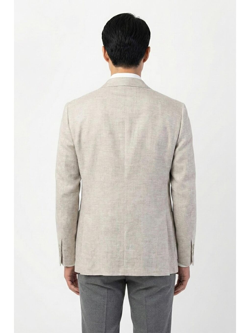 Bej Erkek Regular Fit Pamuklu Mono Yaka Torba Cep Casual Ceket-2